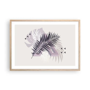 Plakat i ramme af lyst egetræ - Skygge af en skygge - 70x50 cm