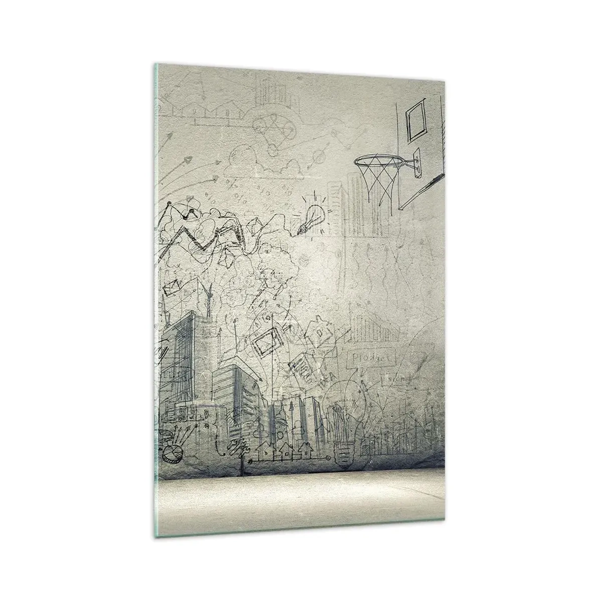 Billede på glas - Mit vidunderlige byliv - 80x120 cm