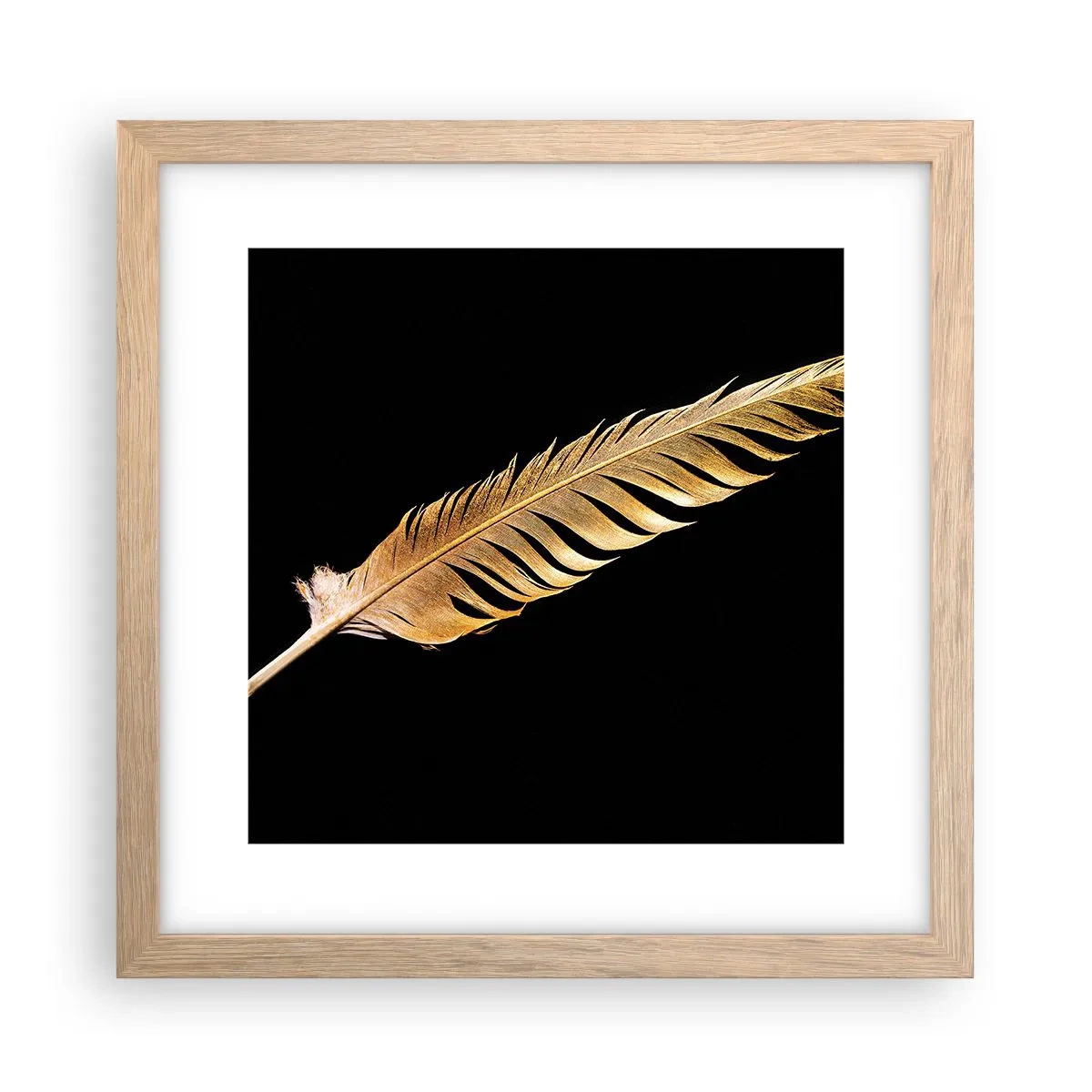 Plakat i ramme af lyst egetræ - Det er ikke nogen ringe præstation, at den... - 30x30 cm