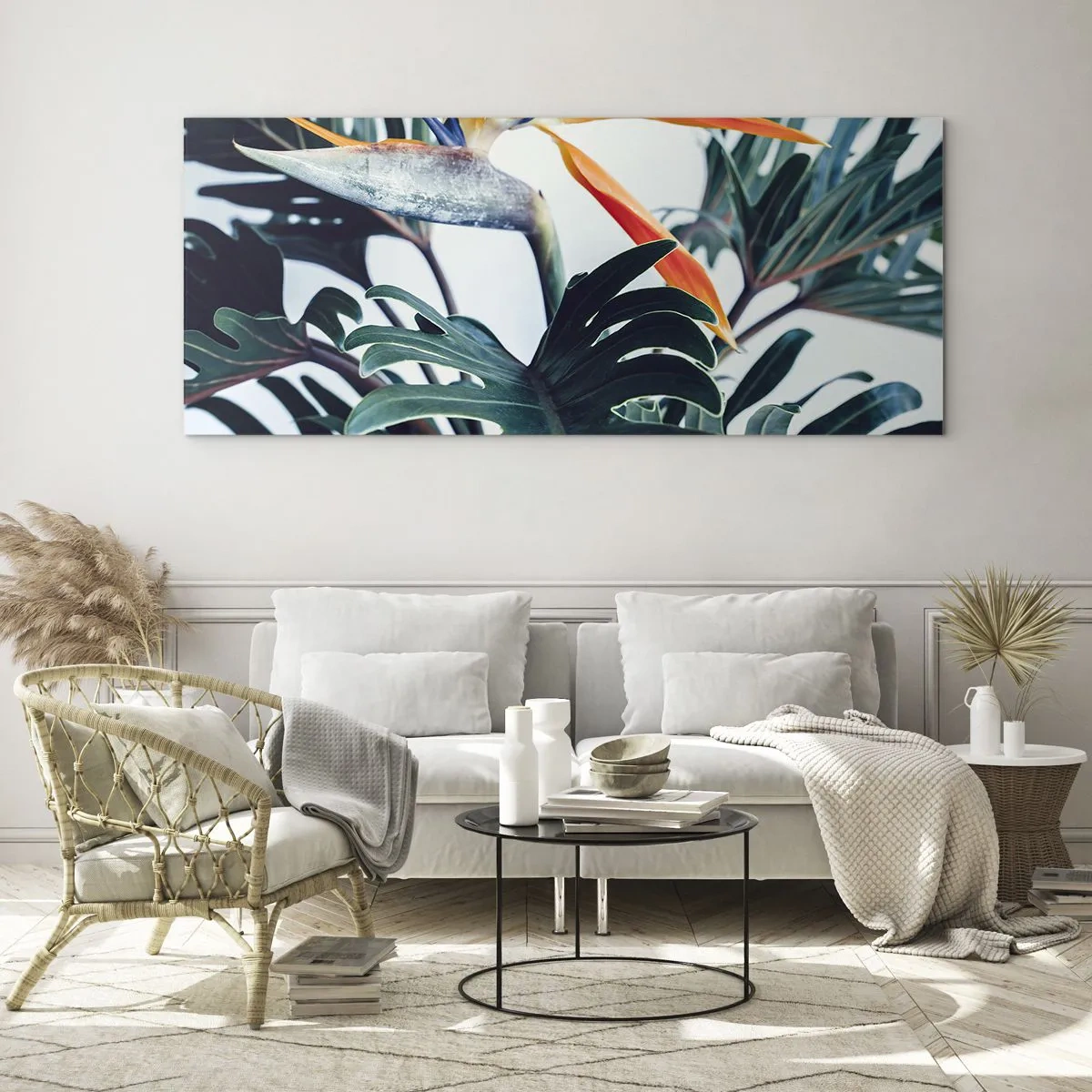Billede på glas - Fuglebur - 100x40 cm