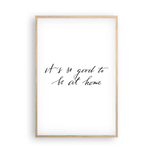 Plakat i ramme af lyst egetræ - Hele sandheden - 61x91 cm