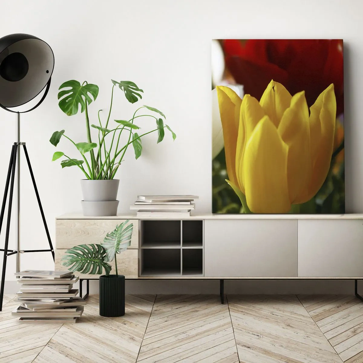 Lærredstryk - Billede på lærred - Tulipanfeber - 50x70 cm