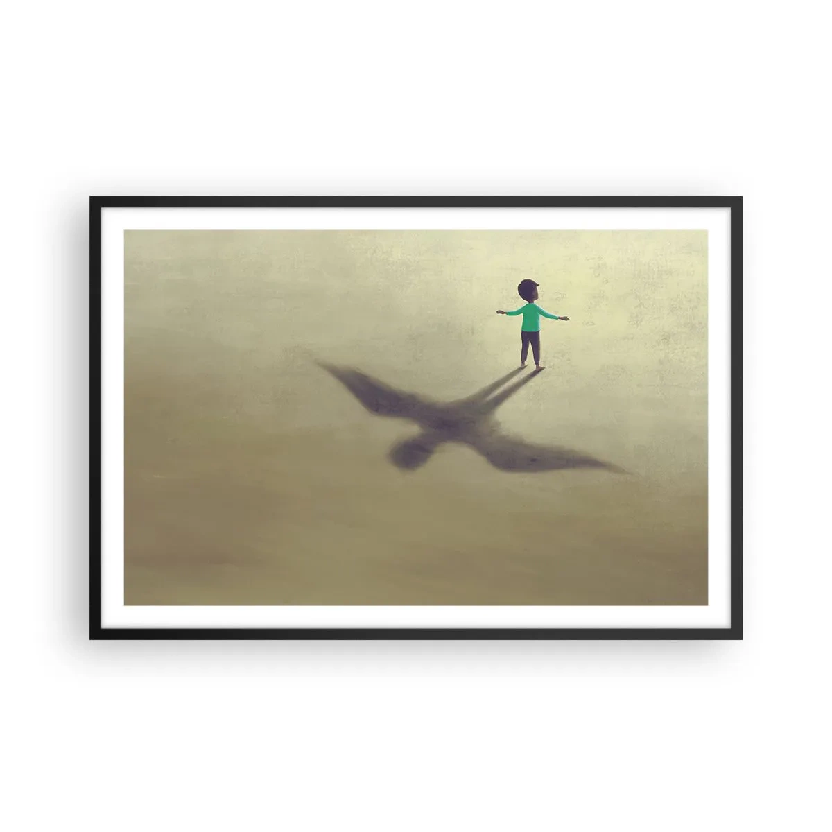 Plakat i sort ramme - Fremtidens helt - 91x61 cm