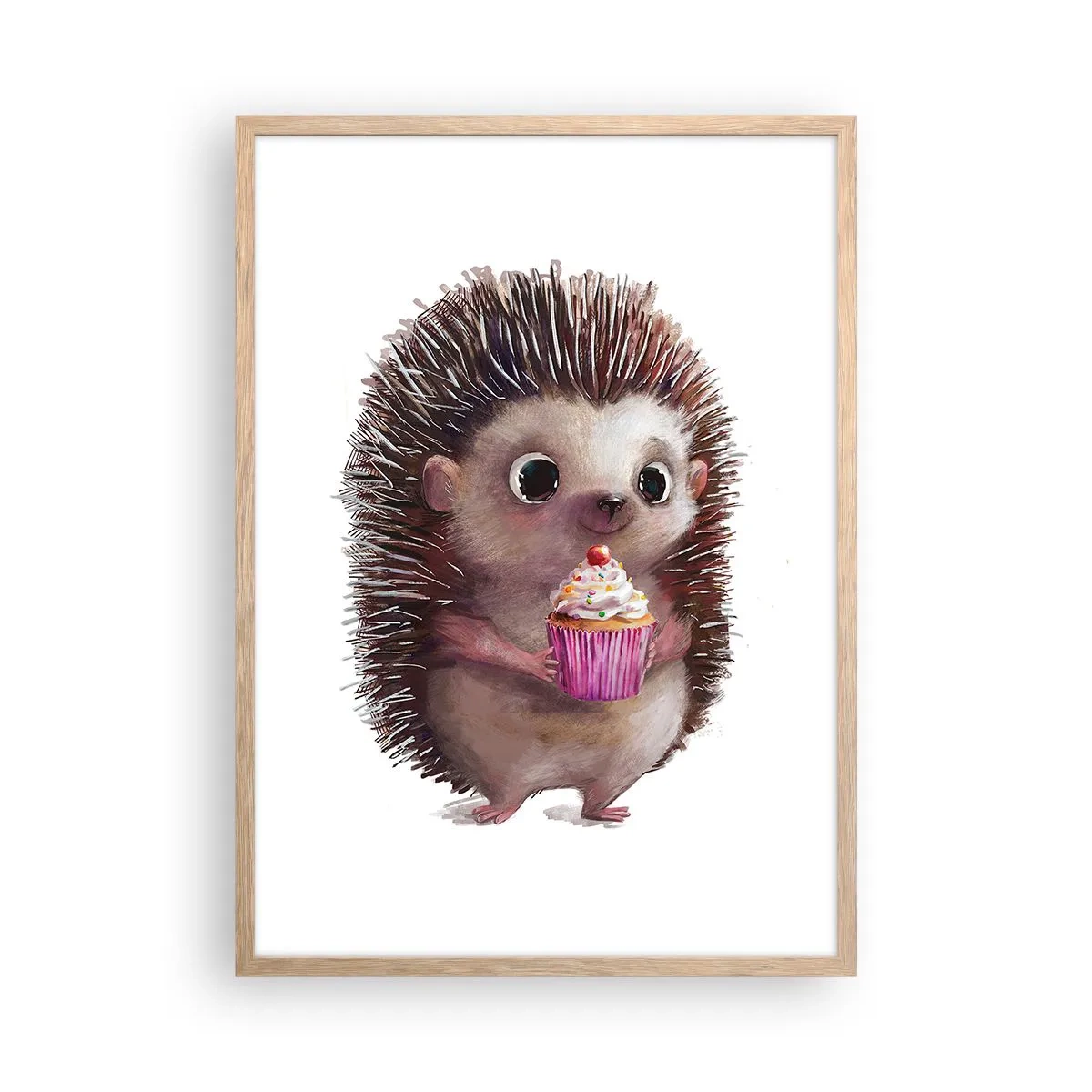 Plakat i ramme af lyst egetræ - Fejring er hver dag - 50x70 cm