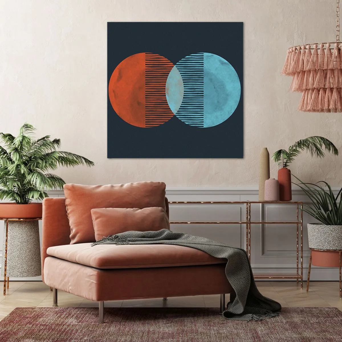 Lærredstryk - Billede på lærred - Astronomisk fantasi - 70x70 cm
