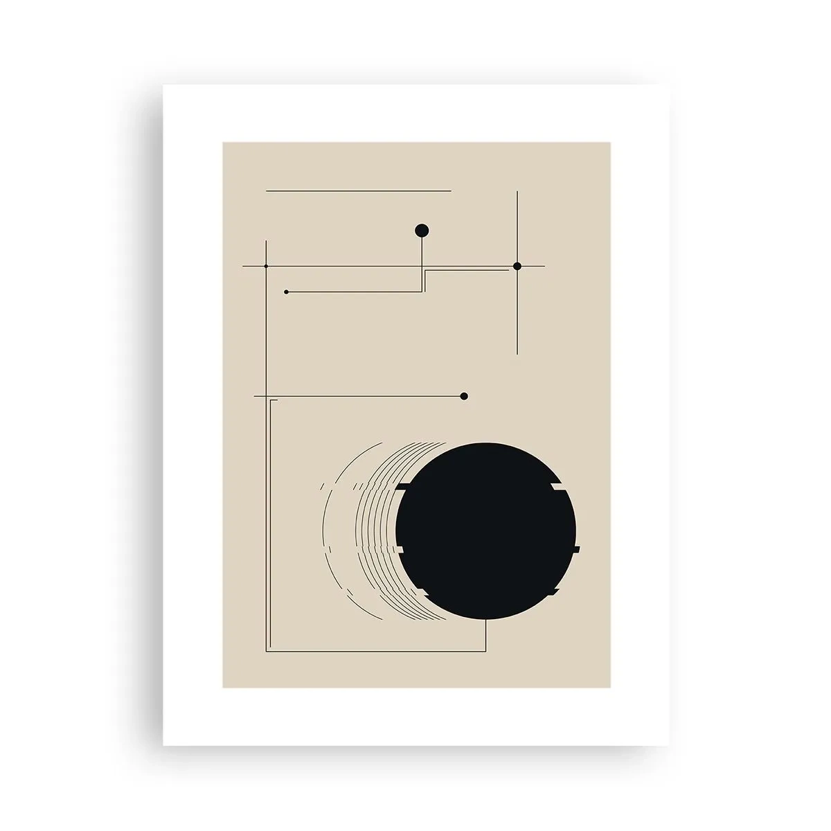 Plakat - Fjedrende og dynamisk komposition - 30x40 cm