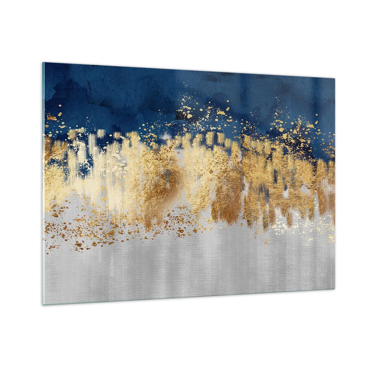 Billede på glas - Moderne komposition med gnist - 100x70 cm