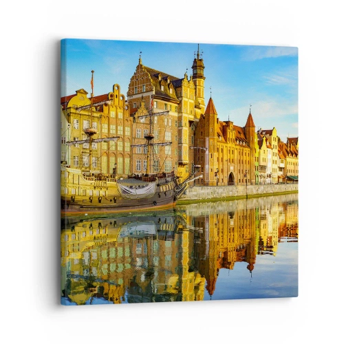 Lærredstryk - Billede på lærred - Et spejlbillede af fortiden - 30x30 cm