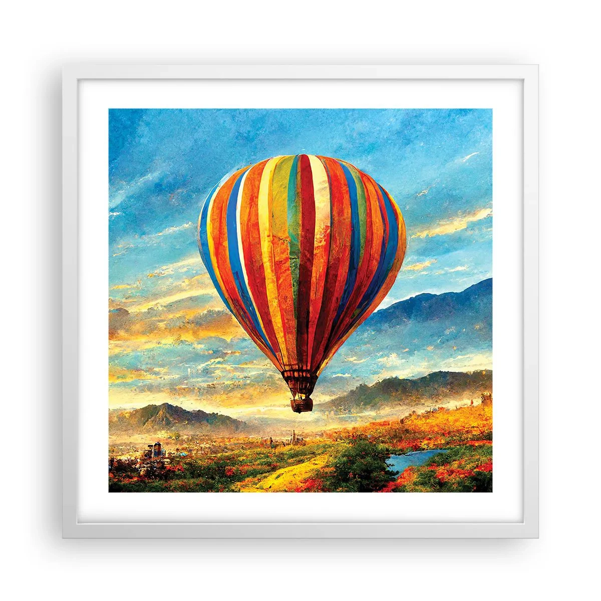 Plakat i hvid ramme - I stilhed kan du se mere - 50x50 cm