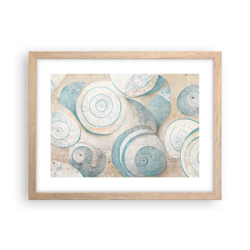 Plakat i ramme af lyst egetræ - Hvad gemmer skallen på? - 40x30 cm