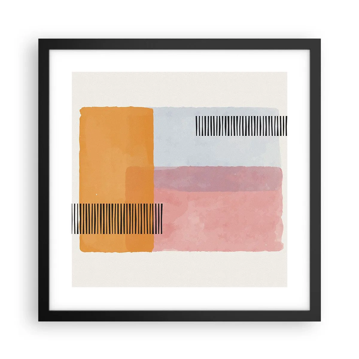 Plakat i sort ramme - Fra hjørne til hjørne - 40x40 cm