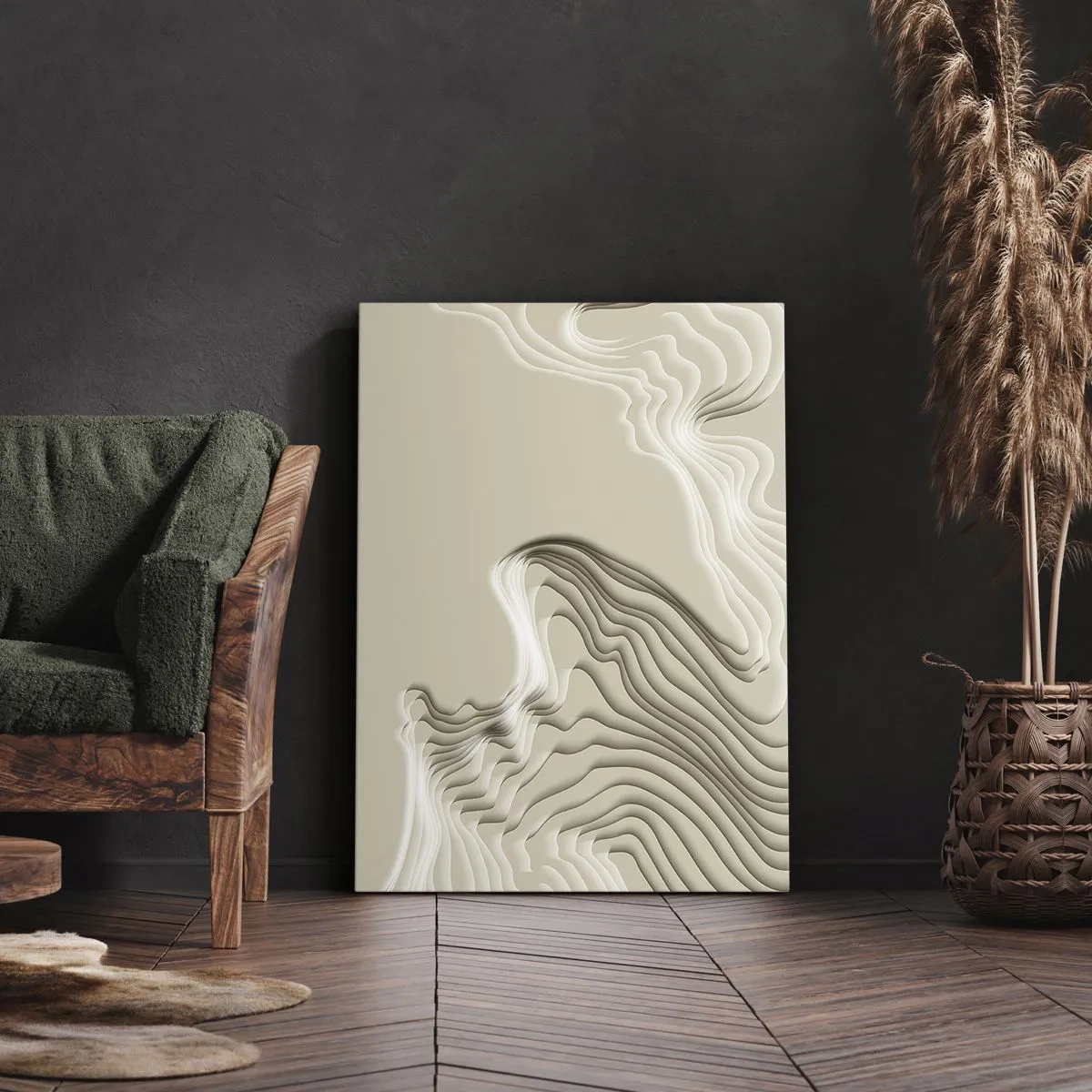 Lærredstryk - Billede på lærred - Kunstens topografi - 50x70 cm