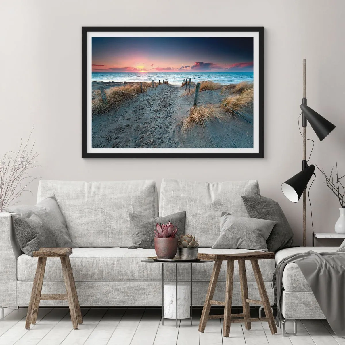 Plakat i sort ramme - Du har udgydt en regnbue af strålende pragt.... - 50x40 cm