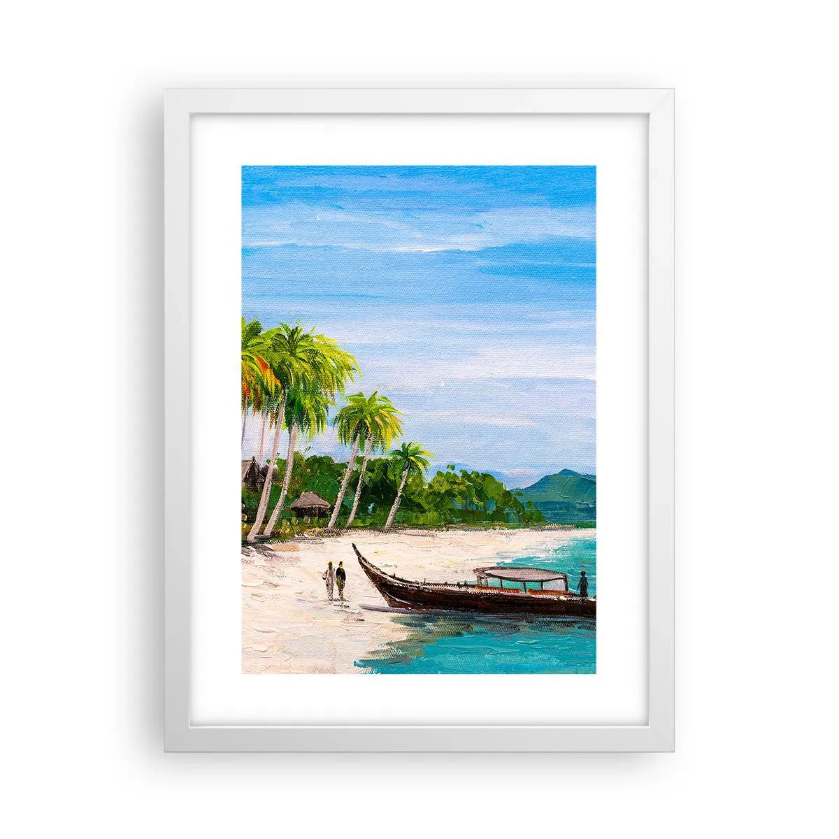 Plakat i hvid ramme - En eksotisk drøm - 30x40 cm