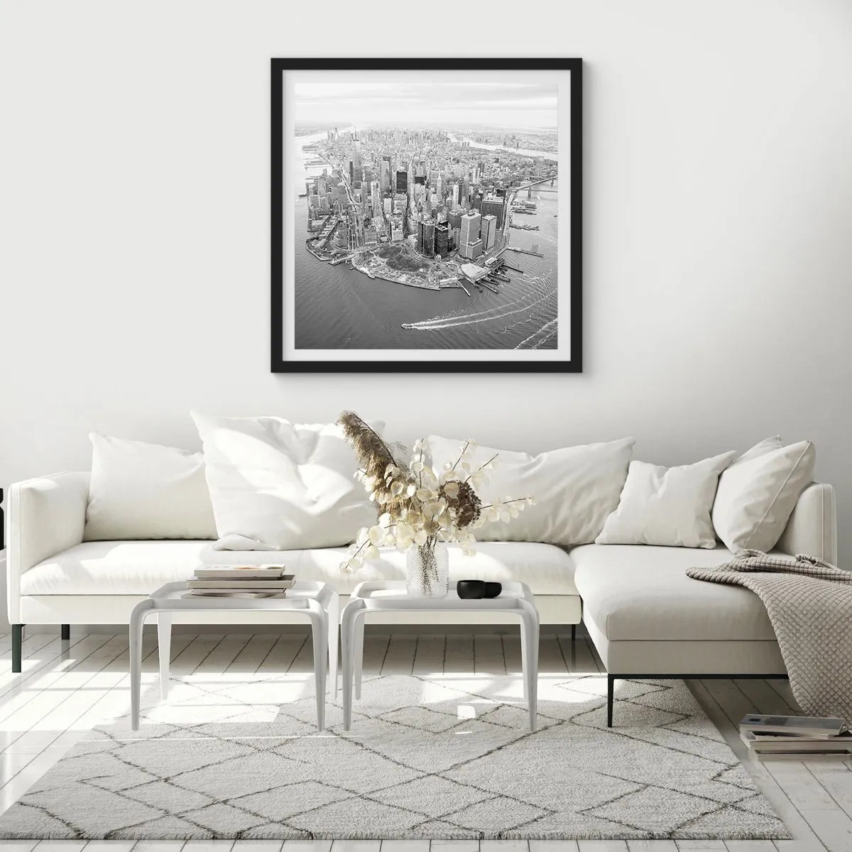 Plakat i sort ramme - Hvordan kan man ikke elske? - 60x60 cm