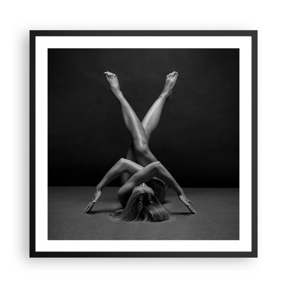 Plakat i sort ramme - Nøgenhedens geometri - 60x60 cm