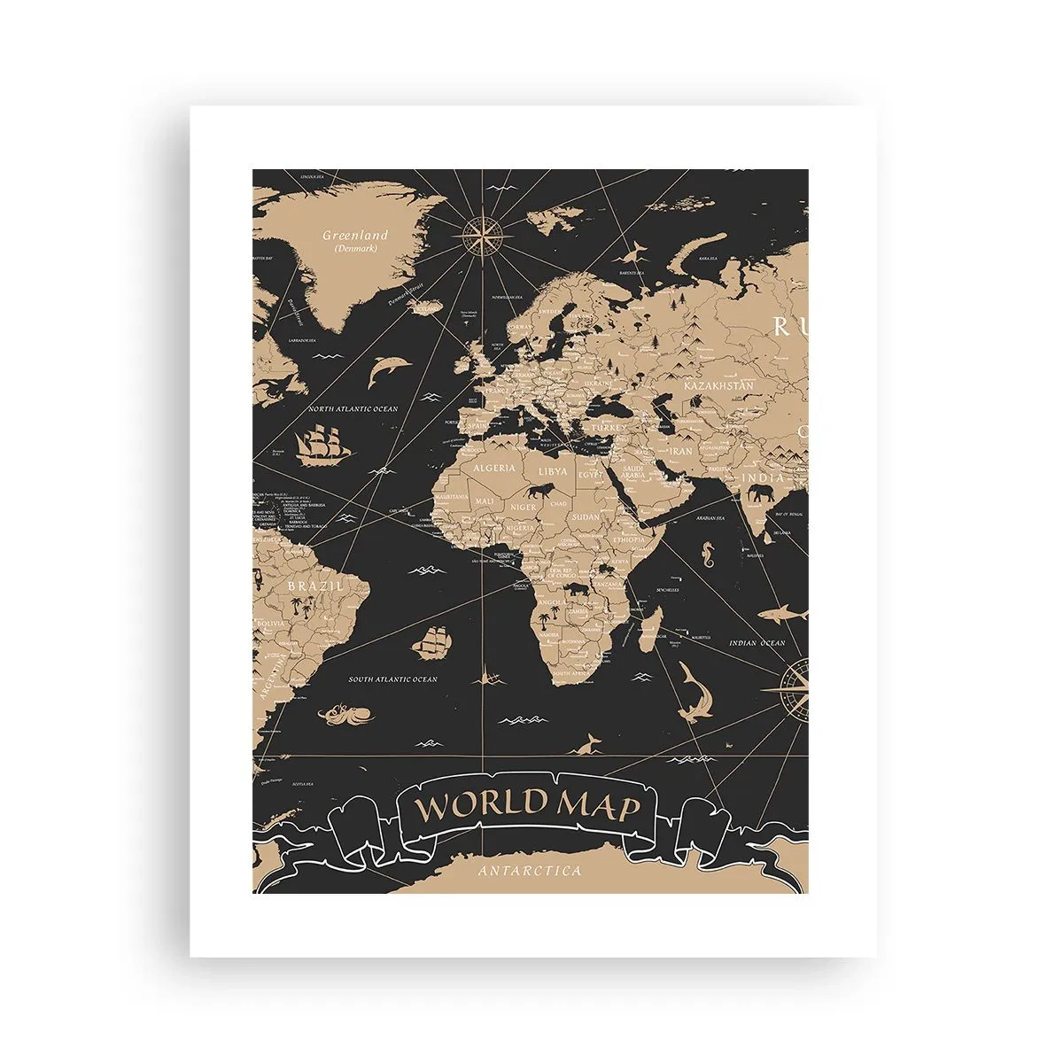 Plakat - Grænserne for min verden - 40x50 cm