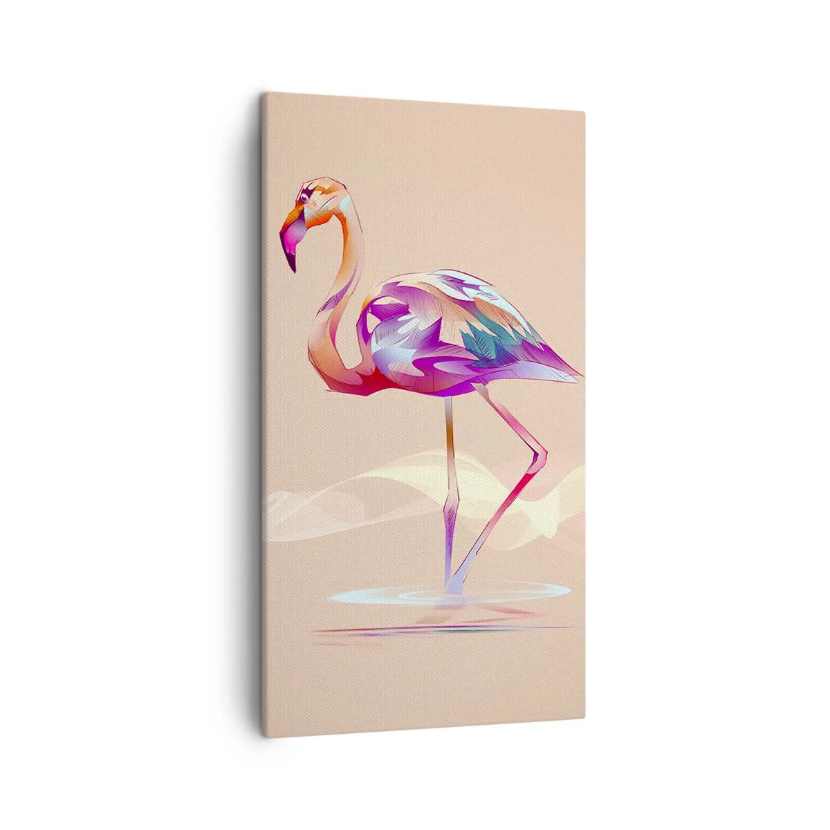 Lærredstryk - Billede på lærred - Fugl af god stemning - 45x80 cm