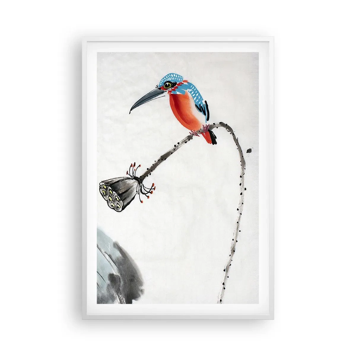 Plakat i hvid ramme - Engenes liv - 61x91 cm