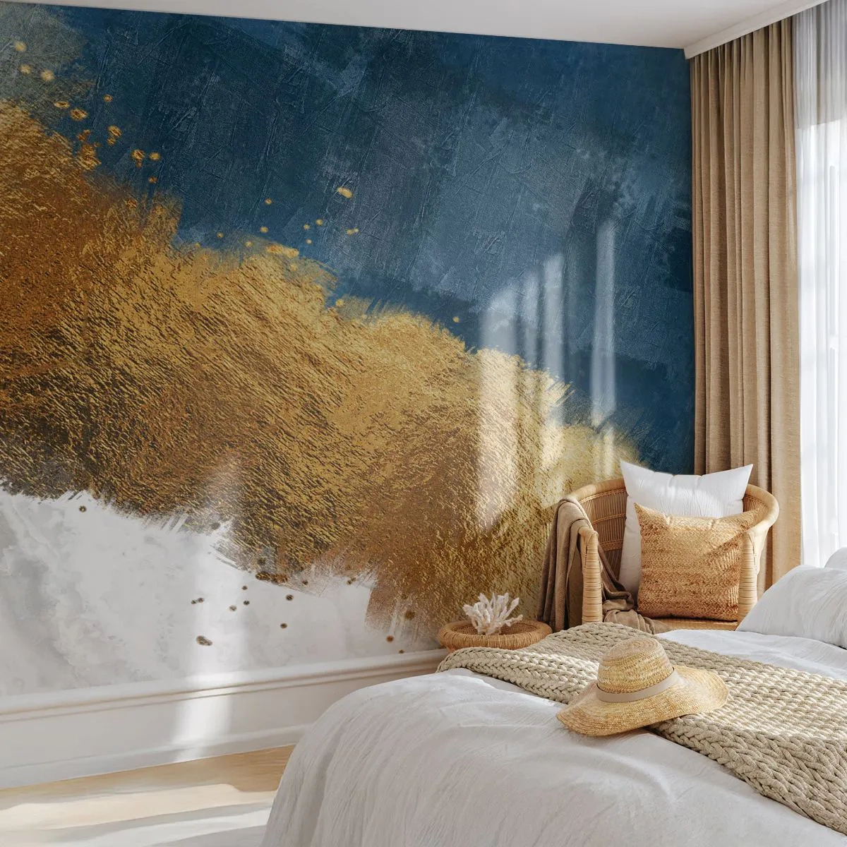 Fototapet Premium Sand - Sommerens farver - Art Deco, Stykke, Moderne - 100x70 cm