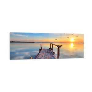 Billede på glas - Går fremad mod solen - 160x50 cm