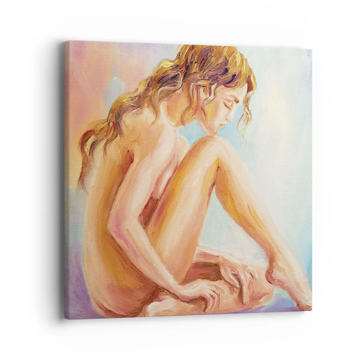 Lærredstryk - Billede på lærred - Ungdomens handling - 40x40 cm