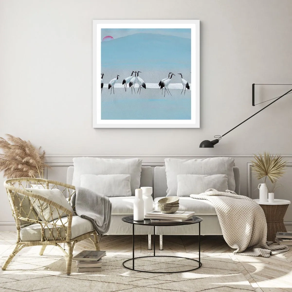 Plakat i hvid ramme - Efter en varm dag - 30x30 cm