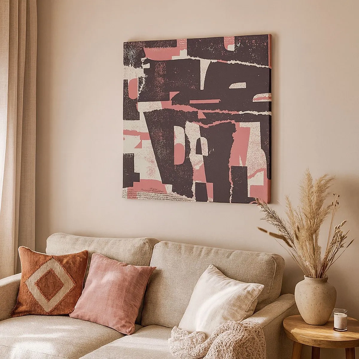 Lærredstryk - Billede på lærred - Al trængsel og travlhed - 30x30 cm