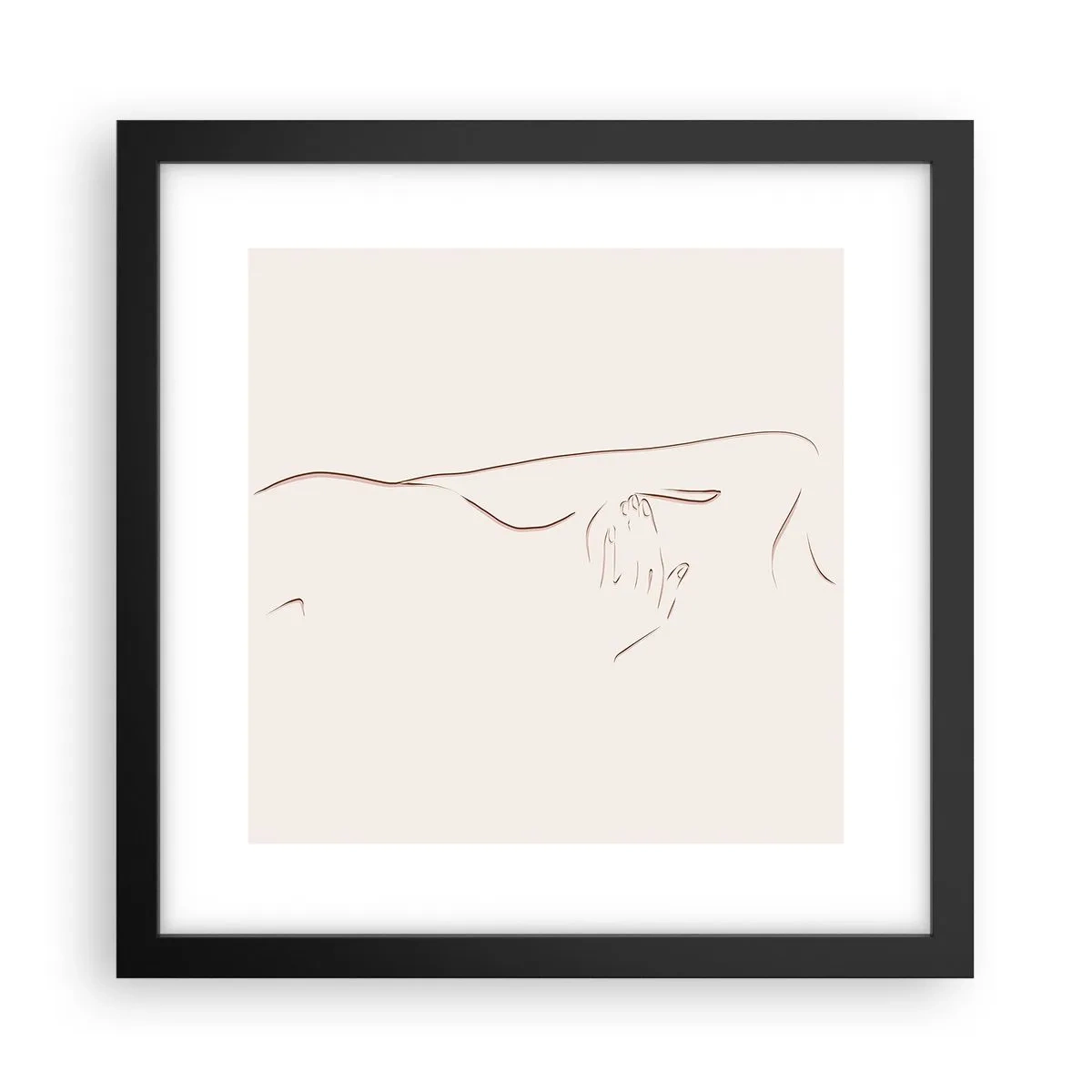 Plakat i sort ramme - Begærets form - 30x30 cm