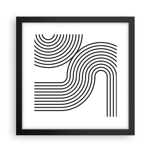 Plakat i sort ramme - På en kurve - 30x30 cm