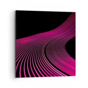 Lærredstryk - Billede på lærred - En allé af lys - 70x70 cm