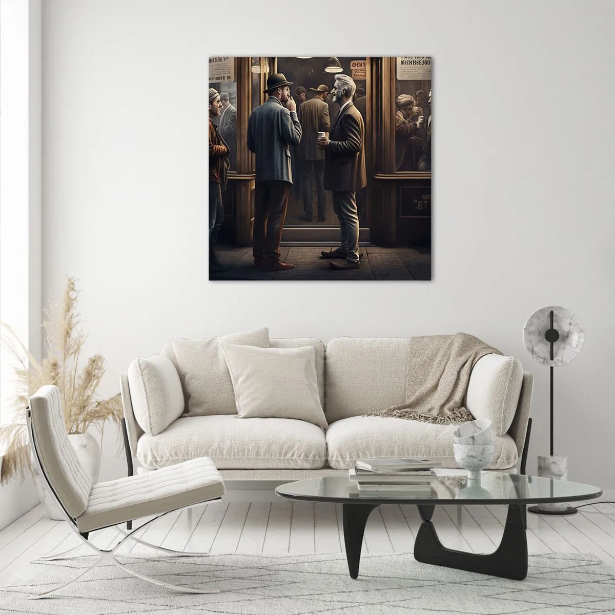 Billede på glas - Et godt øjeblik på dagen - 70x70 cm