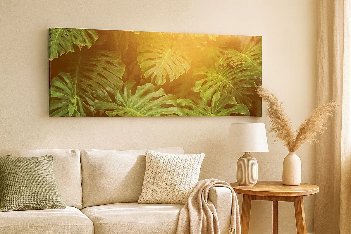 Lærredstryk - Billede på lærred - Træd ind i det grønne... - 30x30 cm