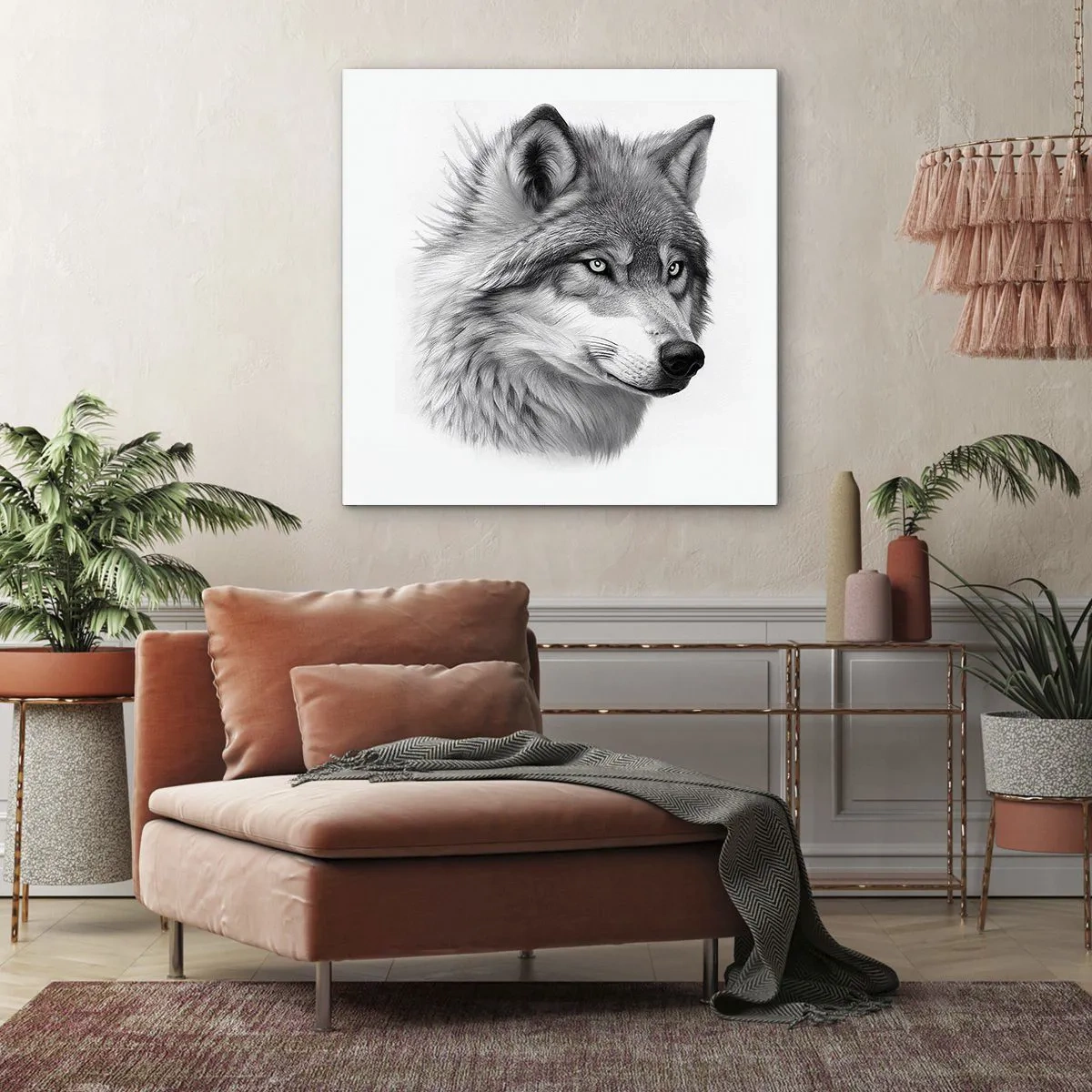 Lærredstryk - Billede på lærred - Alpha - uden tvivl - 40x40 cm