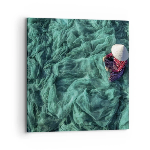 Lærredstryk - Billede på lærred - I et hav af lys - 70x70 cm