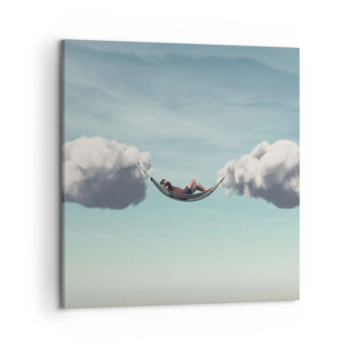 Lærredstryk - Billede på lærred - Lykken i øjeblikket - 50x50 cm