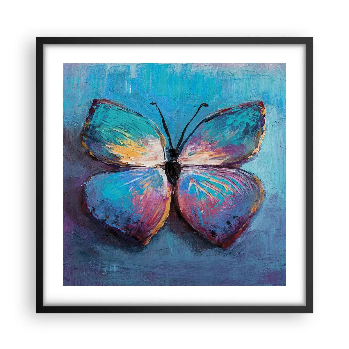 Plakat i sort ramme - I sin fulde pragt - 50x50 cm