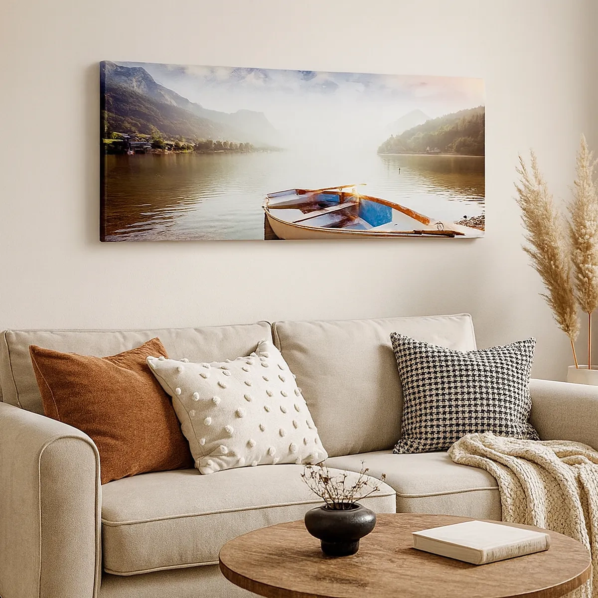 Lærredstryk - Billede på lærred - Over store og klare vande - 30x30 cm