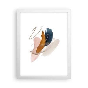 Plakat i hvid ramme - Bevinget sammensætning - 30x40 cm