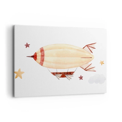 Lærredstryk - Billede på lærred - Et luftskib - 100x70 cm