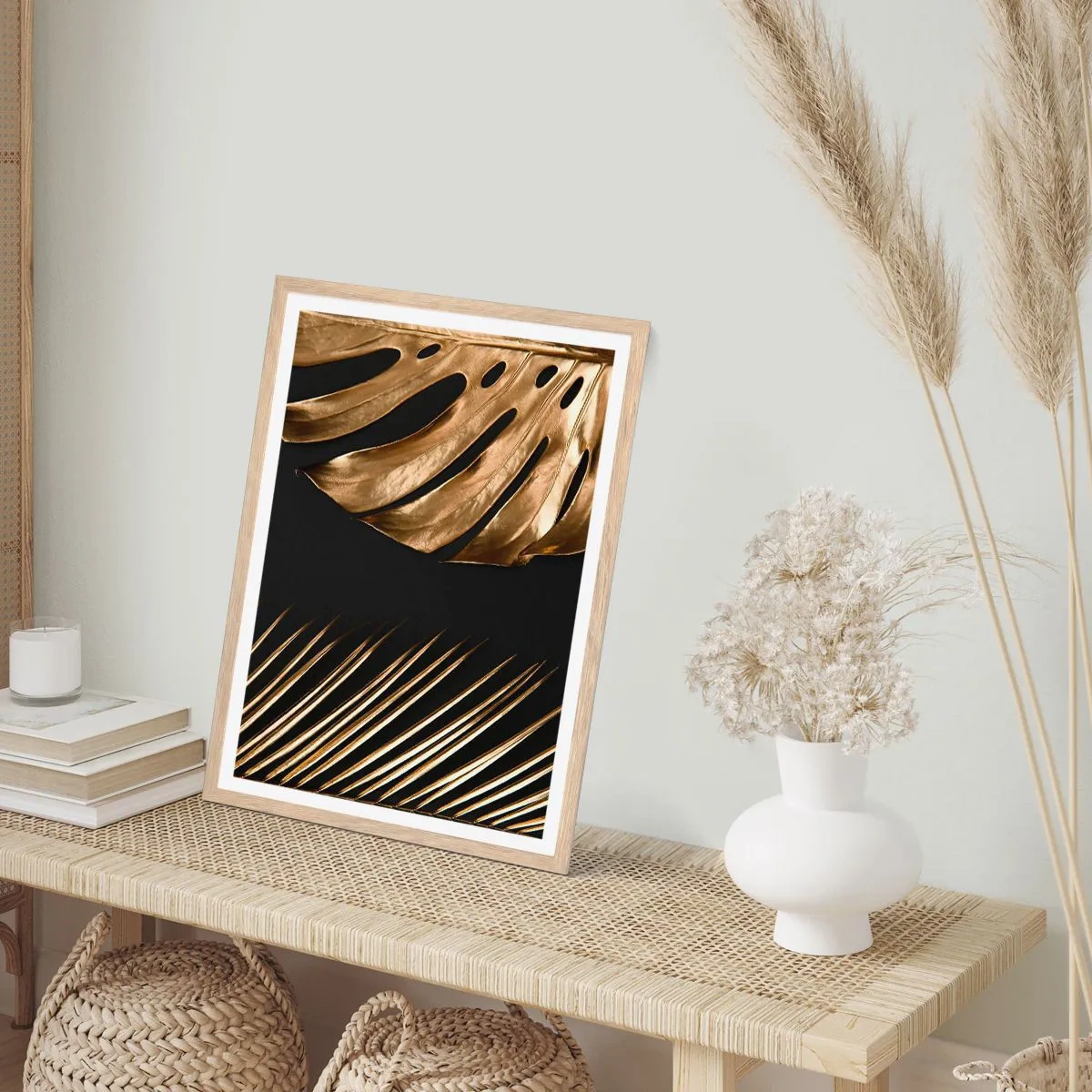 Plakat i ramme af lyst egetræ - Forskellige, og lige dyre - 40x50 cm