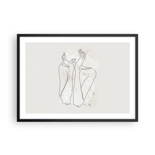 Plakat i sort ramme - En drømmende stund - 70x50 cm