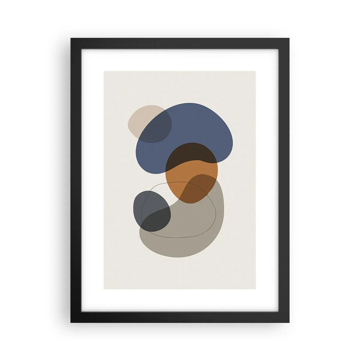 Plakat i sort ramme - Dråber af farve - 30x40 cm