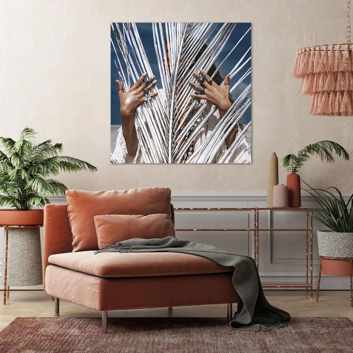 Lærredstryk - Billede på lærred - Shamanens kæreste? - 40x40 cm