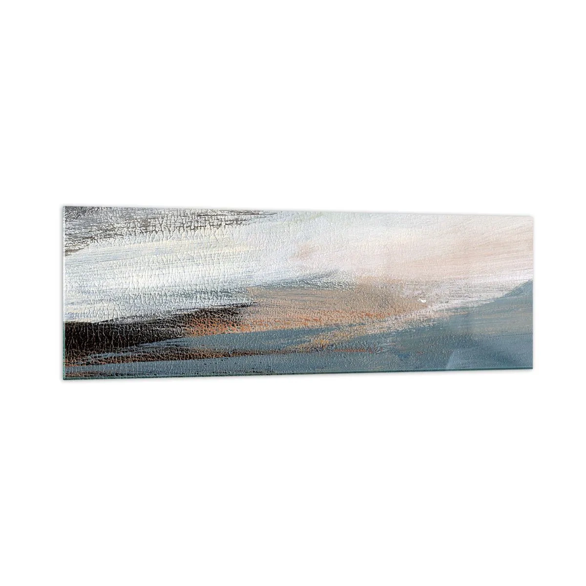 Billede på glas - Abstraktion: nordligt landskab - 160x50 cm