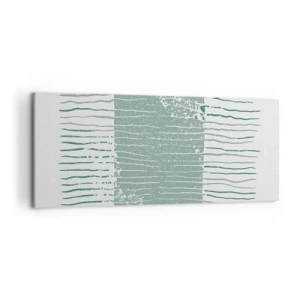 Lærredstryk - Billede på lærred - Marin abstraktion - 120x50 cm