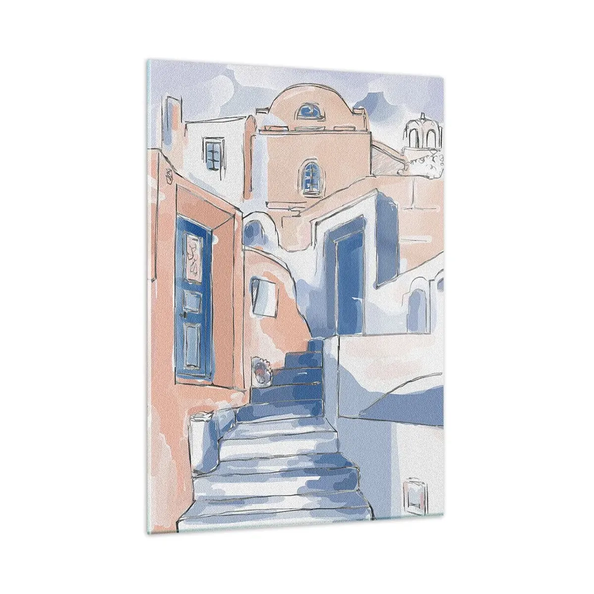 Billede på glas - Eksotisk by - 50x70 cm