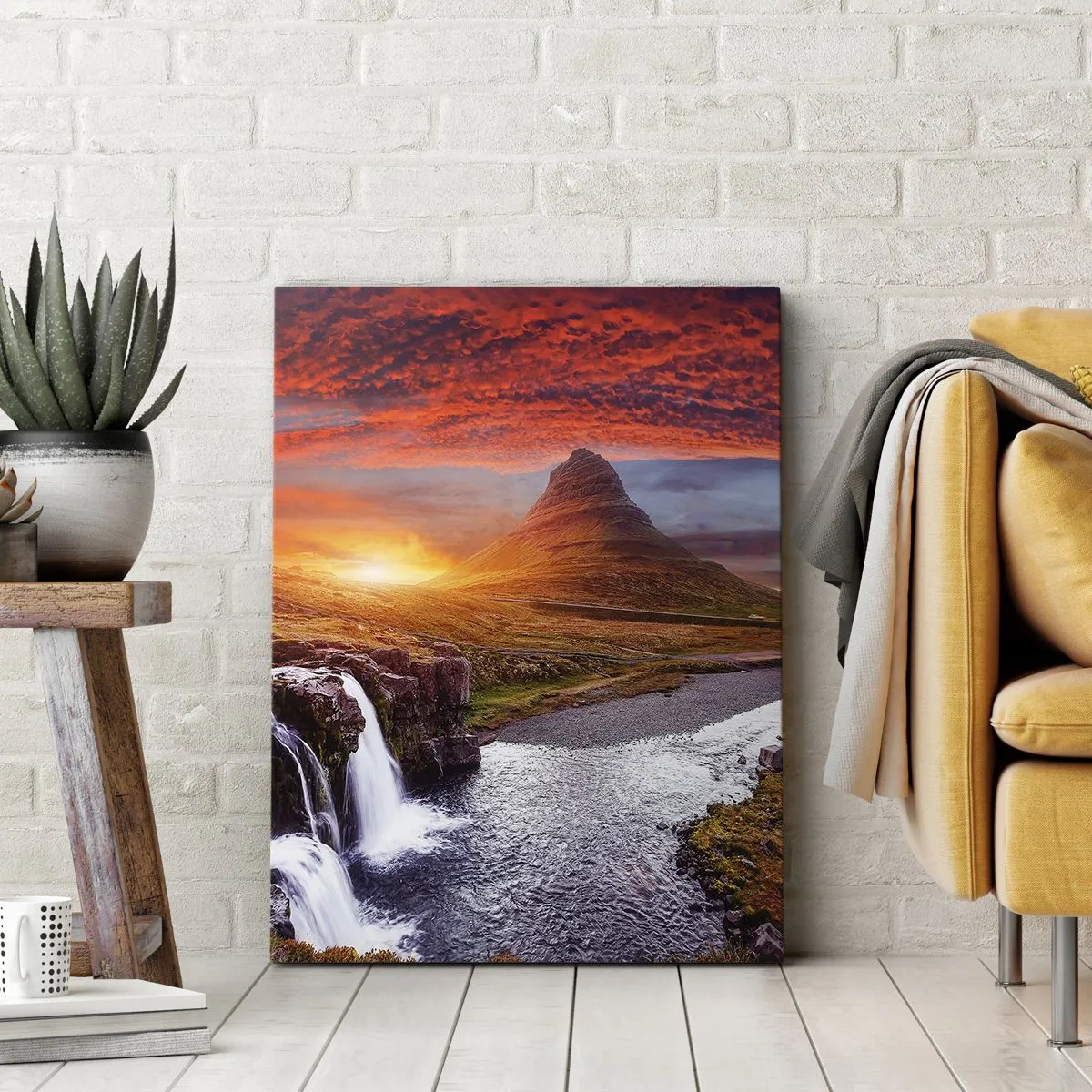 Lærredstryk - Billede på lærred - En udsigt over Midgård - 50x70 cm