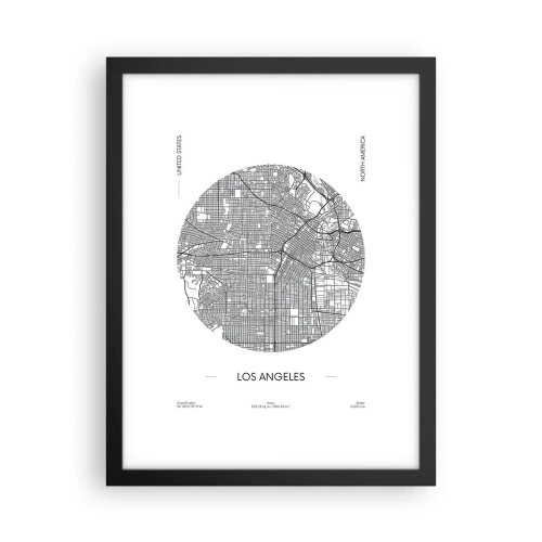 Plakat i sort ramme - Los Angeles' anatomi - 30x40 cm