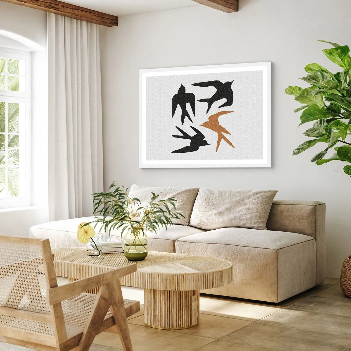 Plakat i hvid ramme - Sluge spil - 100x70 cm